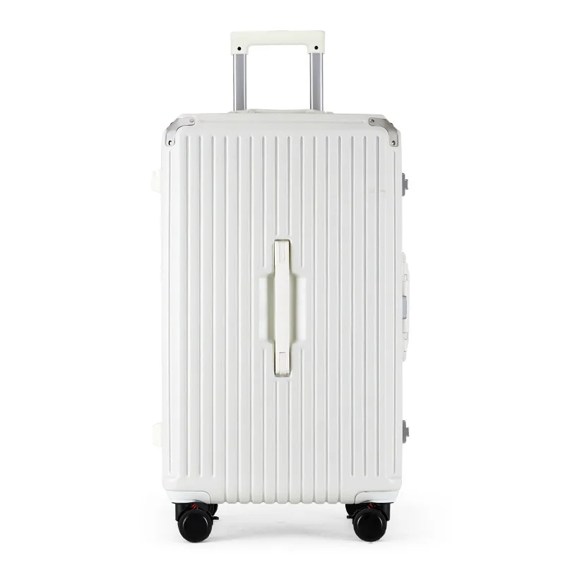Large Capacity Luggage Aluminum Frame Box  Scratch-Resistant Trolley Case Thickened Luggage and Suitcase Charging Suitcase