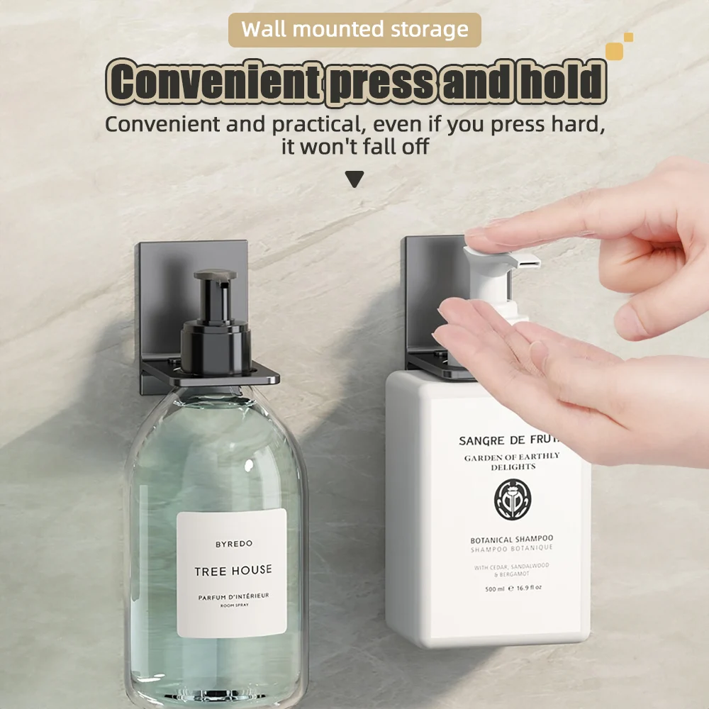Description Picture 2 of item2/3Pcs Adjustable Shampoo Bottle Rack Hook Universal Shower Gel Holder Wall Mounted Hand Liquid Soap Hanger Bathroom Shelves