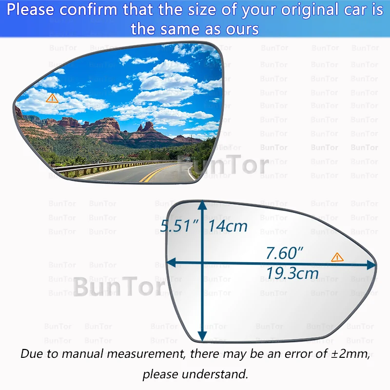 Rétroviseur Verre Remplacement Hyundai Tucson 2022-2025 – Compatible OEM 87611N7000 – Champ élargi - 6