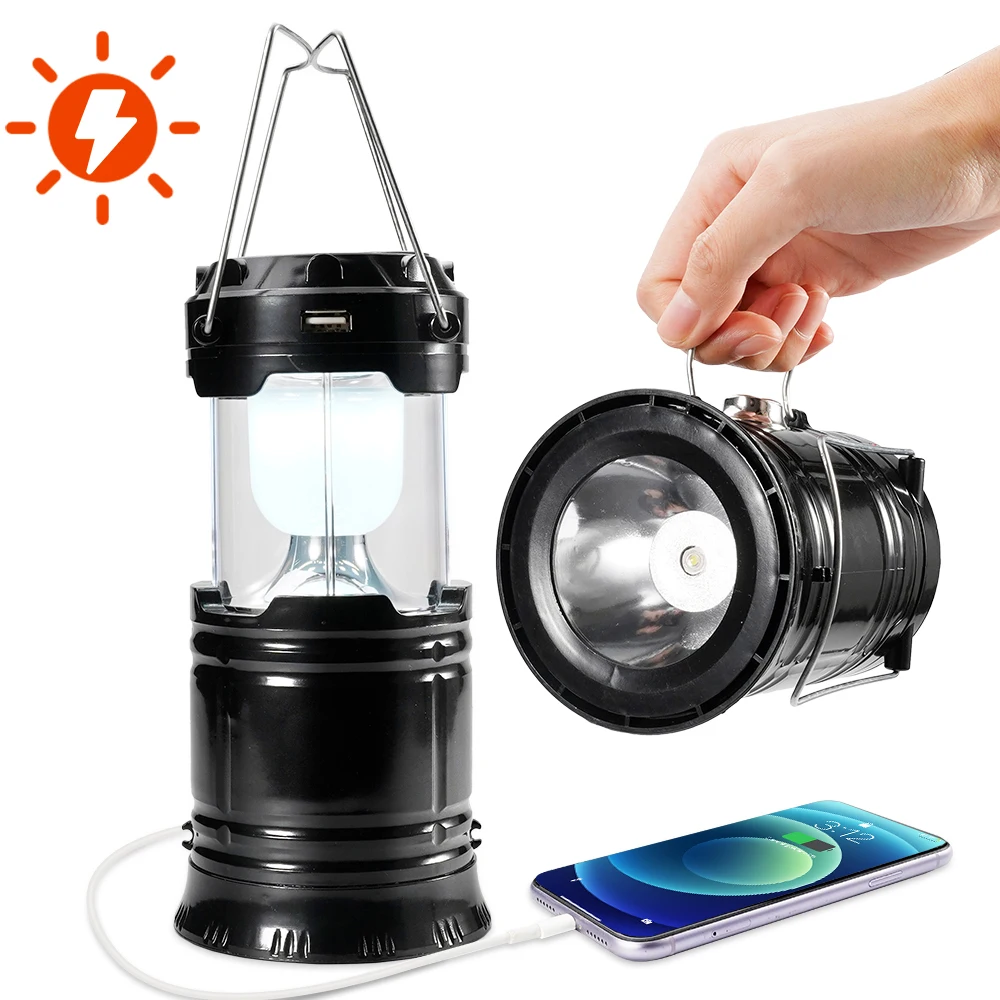 Portable LED Camping Light 360° Solar Flashlight USB Rechargeable Lantern Outdoor Power Bank Emergency Tent Flood Searchlight 3s1p 12v 2600mah 18650 rechargeable lithium battery pack speaker torch camera portable searchlight equipment sweeper battery