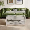 Lift Top Coffee Table, Multi-Function Convertible Coffees Tables with Drawers, Coffee Table Converts To Dining Tables 2