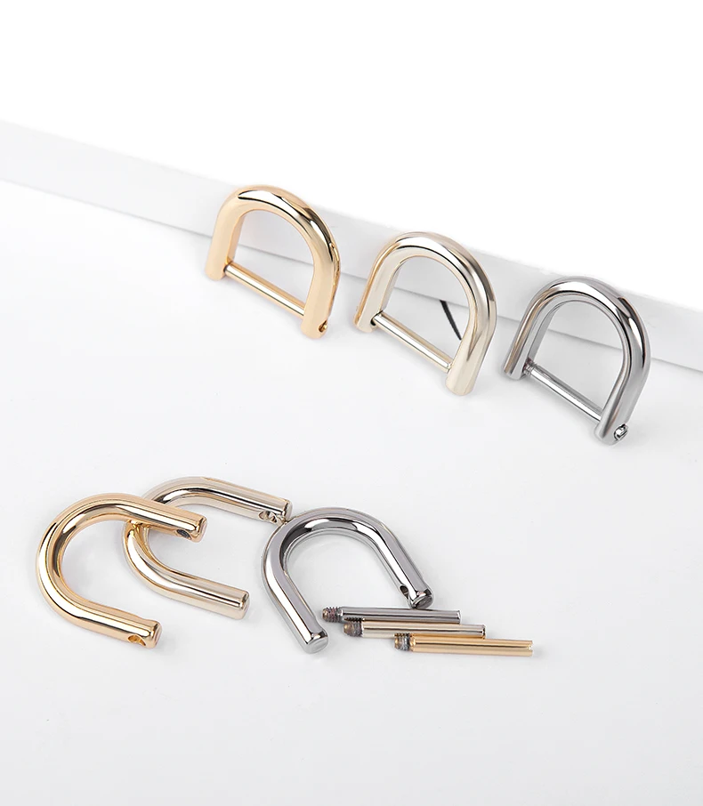 CRAZYSMITH 2pcs Detachable D Buckle Bag Straps Hardware Bag Accessories Zine Alloy Opening D Buckle Inner Diameter 13mm
