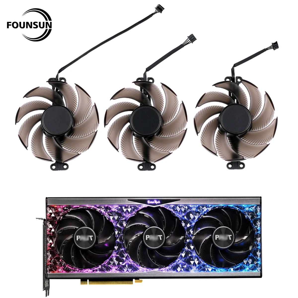 90Mm Th9520B2H-Pcb01 Ventola Di Raffreddamento Per Palit Rtx 4070 Ti 4080 4090 Gamerock Gamingpro Jetstream Oc Dispositivo Di Raffreddamento Della Sch