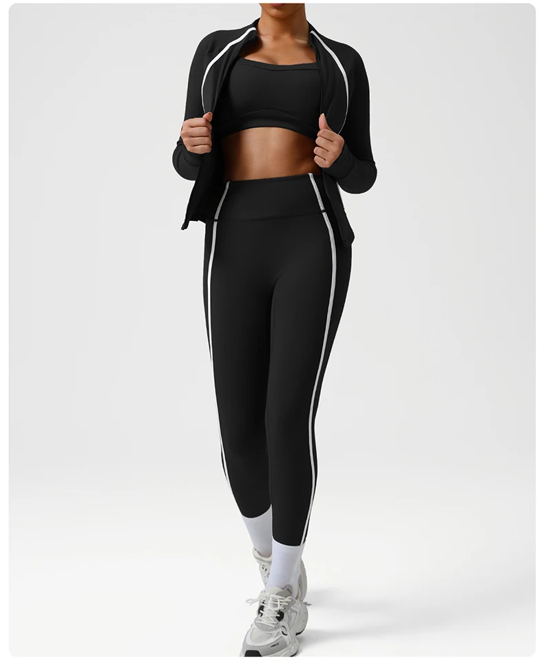 2/3-teiliges Fitness-Yoga-Set für Damen, dehnbar, weich, dehnbar, Gym-Anzug, atmungsaktiv, schnell trocknend, Laufsportbekleidung, weibliche Trainingskleidung – Detail 17