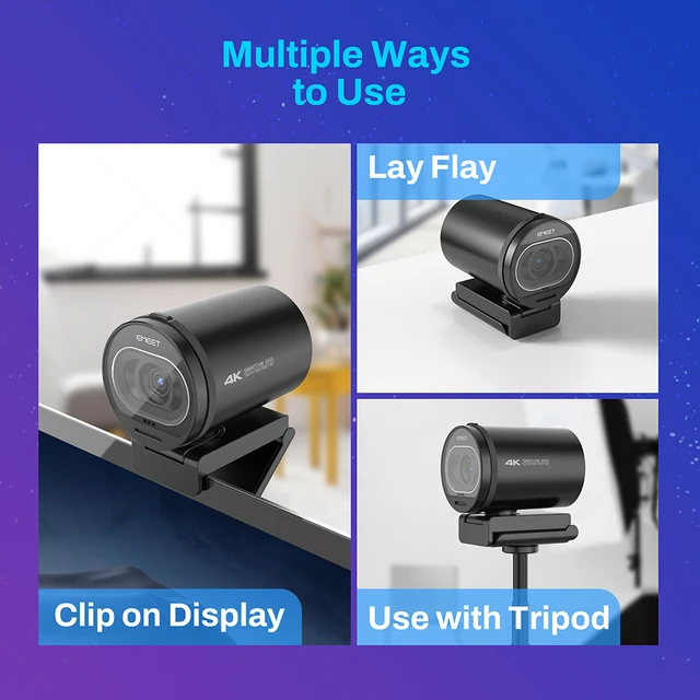Webcam 4K 1080P 60FPS Autofocus Streaming, caméra EMEET Sfemale Live Stream  avec micros et couverture de confidentialité pour Tiktok/Prometting -  AliExpress
