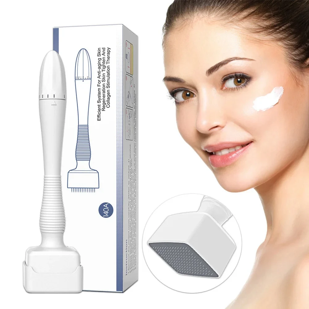 DRS 140A Derma Stamp Adjustable Needle Length Microneedle Real Needle Skin Care Beard Growth Scalp Hair Re-Growth Acne Scar Pits