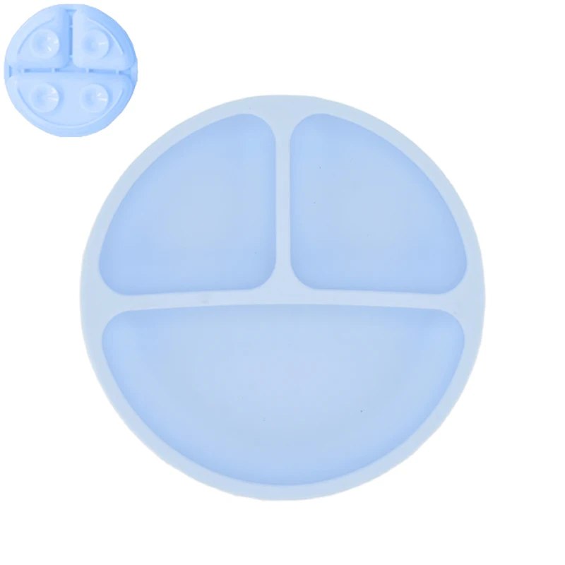 thumbnail image 1 of Plato de comedor de silicona con ventosa para bebé, juego de cuchara de arroz, platos bonitos de dibujos animados para niños, vajilla para bebé con cara sonriente, cuenco Retro para chico, 1 of 5