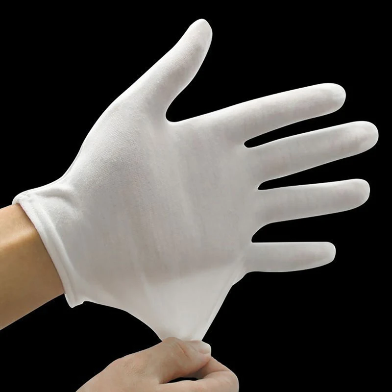 1 Pair Full Finger Men Women Etiquette Cotton Gloves Waiters/Drivers/Jewelry/Workers Mittens Sweat Absorption Gloves for full finger gloves,cotton gloves,etiquette gloves,jewelry gloves,male gloves