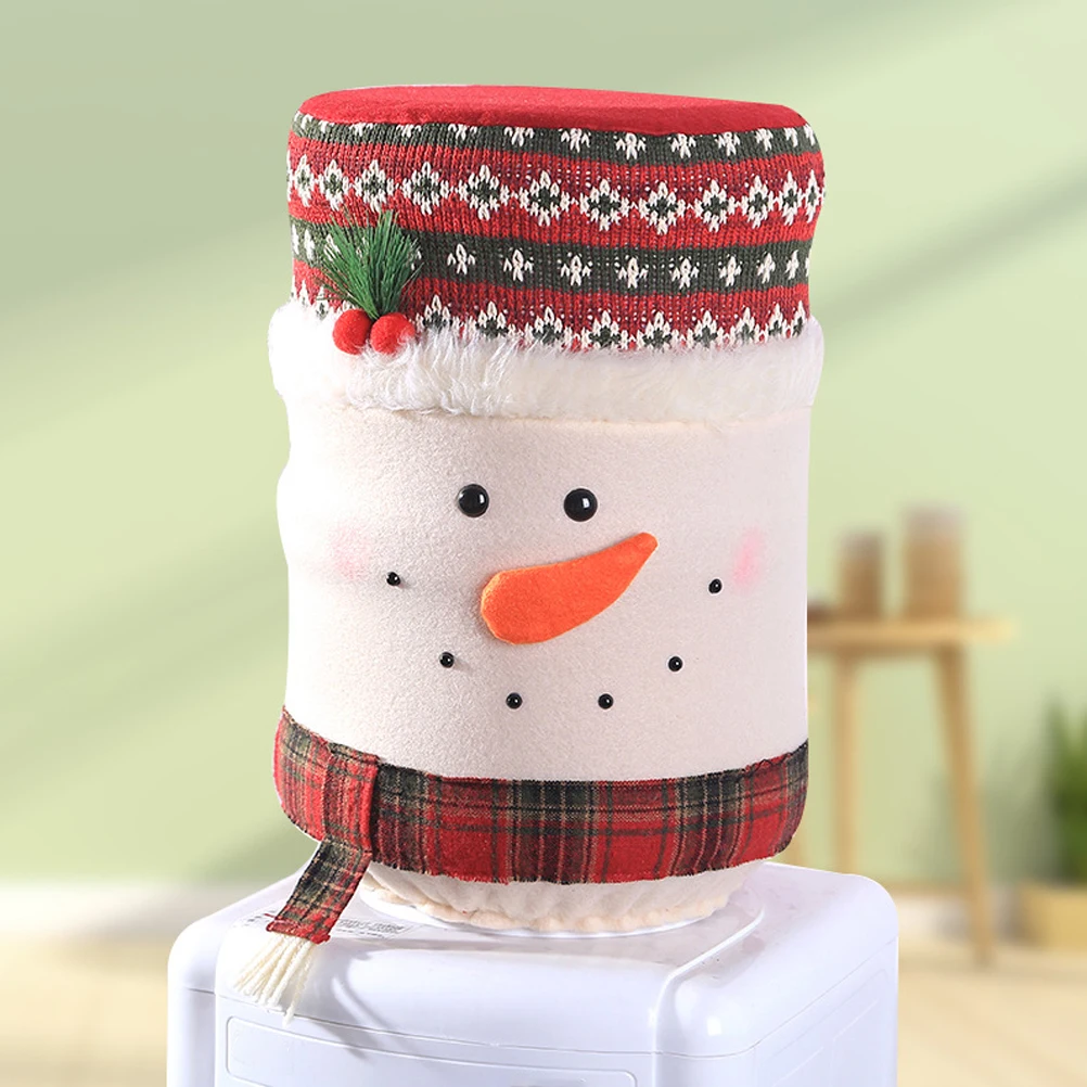 Christmas Snowman Water Dispenser Bucket Cloth Cover Water Buckles Reusable Dispensers Dust Covers