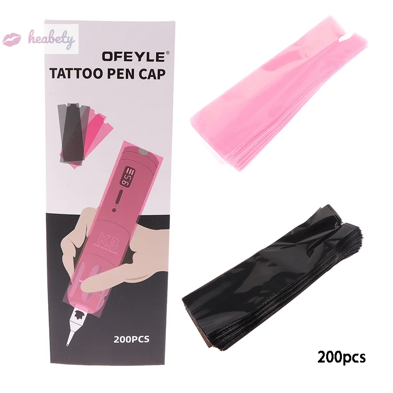 

200Pcs Tattoo Pen Bags Disposable Cartridge Tattoo Machine Cover Sleeves PMU Supplies Clip Cord Cover Filter Pen Accessories