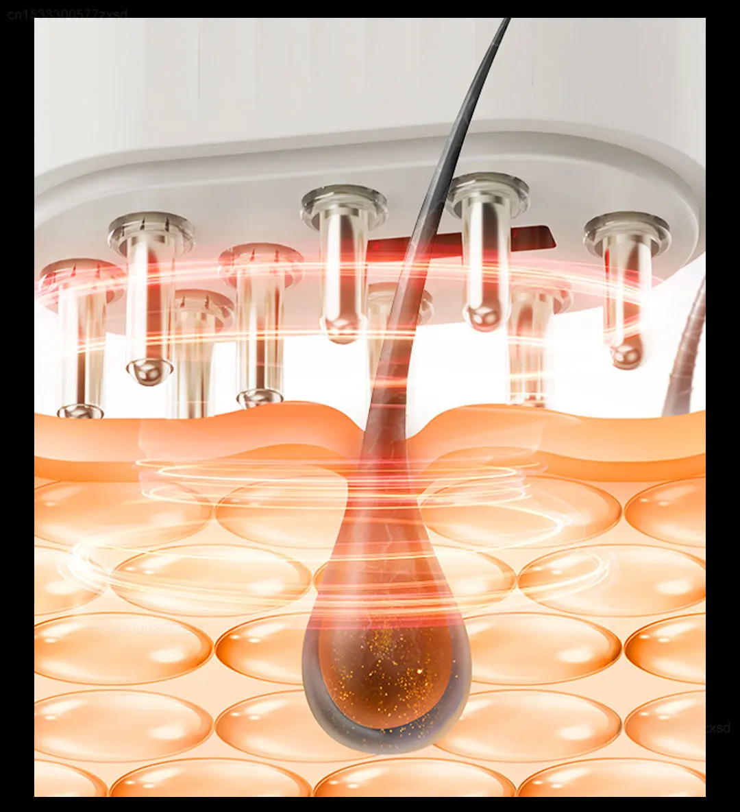 Xiaomi-Aplicador Hipee Scalp, Luz Infravermelha, Massagem Vibratória,