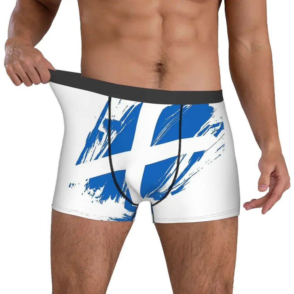 Scotland Alba National Flag Underpants Breathbale Panties Men's Underwear Print Shorts Boxer Briefs