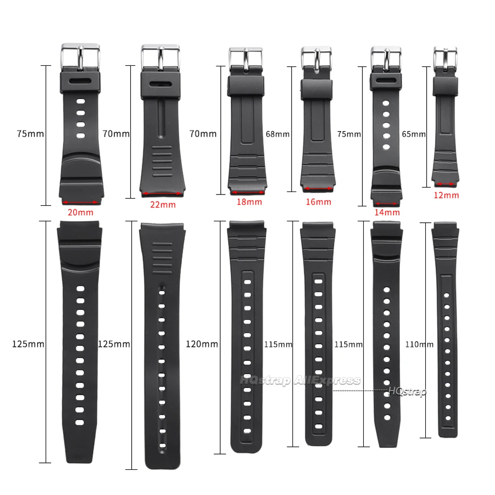 Premium Rubber Watch Strap | Versatile Sizes: 12mm - 22mm | Durable Replacement Wristband