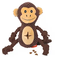 Dog Plush Toy Product With Teeth Grinding And Bite Resistant Plush Filling Squeaking And Noisy Toys Monkey Fleece Squeak Toys 1