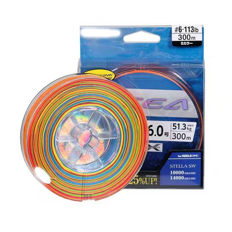 Ocea Jigger PE line EX 8 braid fishing line multifilament Fishing cord multi color orignal made in Japan 300m 400m 500m 600m 8#