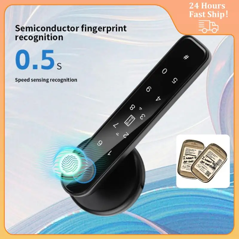 

TTLock Bluetooth Fingerprint Locks Electronic Door Handle Lock App Control Password With Keys For Home Office Bedroom Smart Lock