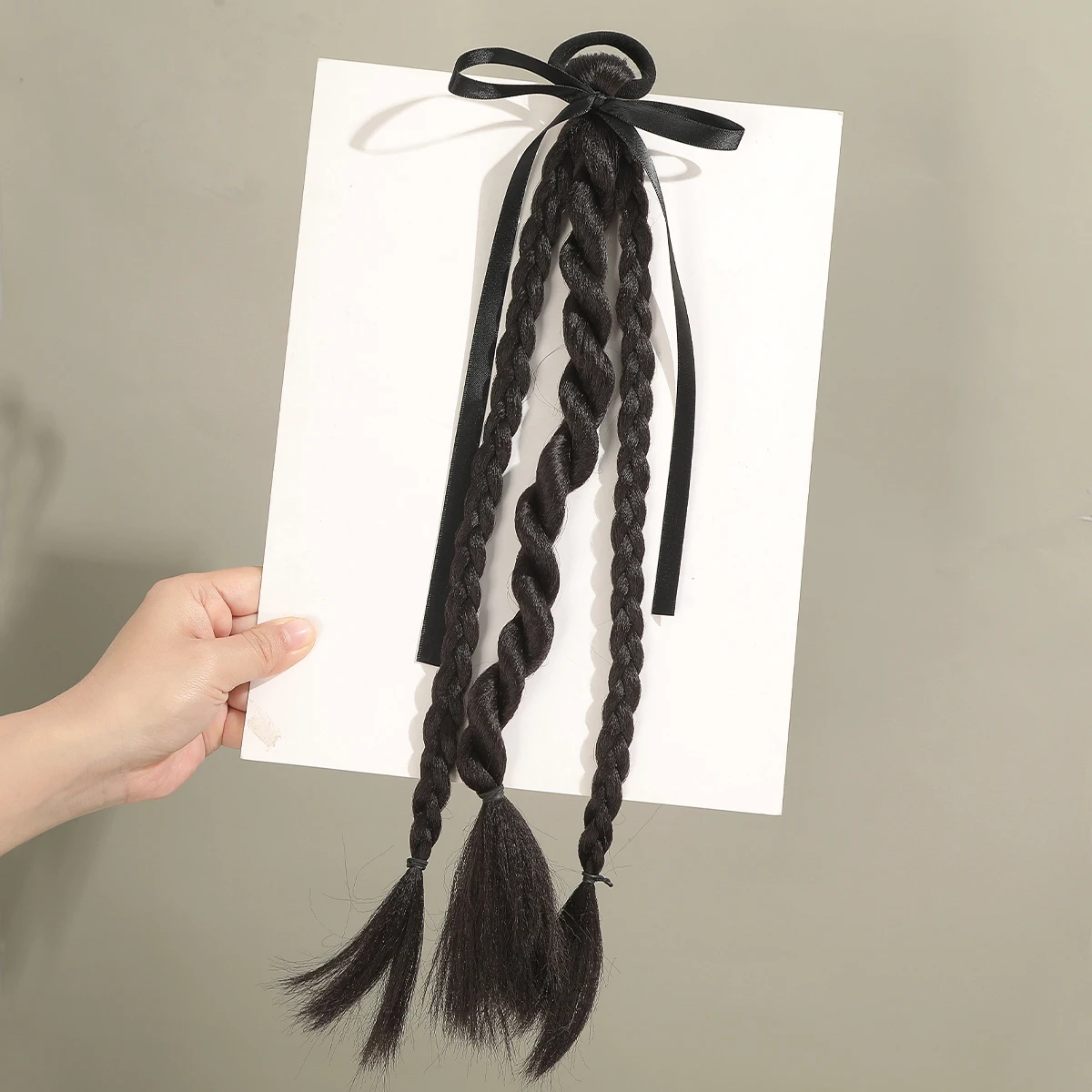 Wig Braids Ribbon Hair Ropes Rubber Bands Girls Summer Sweet Korean Scrunchies Hair Tie Gum Ponytail Long Wig Hair Accessories