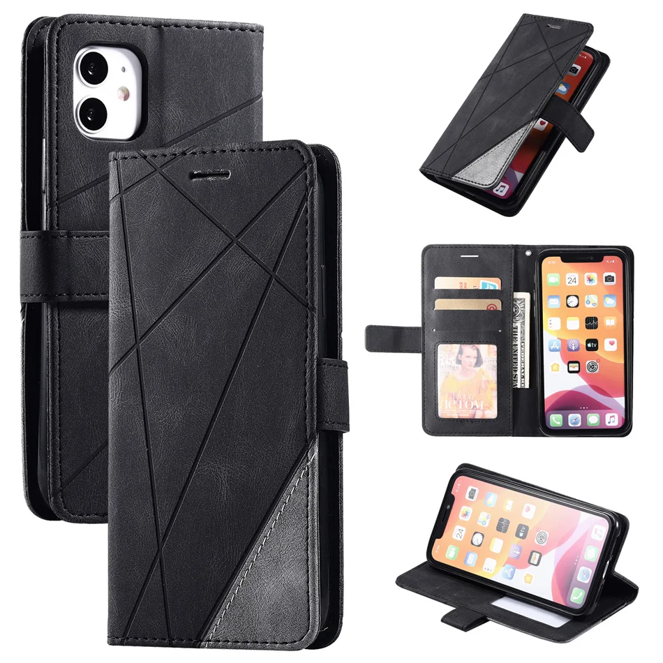 Premium Book Style Leather Cover Case with Photo Frame and Card Storage Wallet