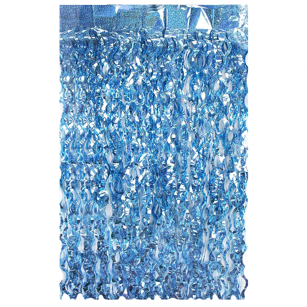 Aqua Fantasy Tassel Rain Curtain - Shimmering Ocean-Themed Wall Decor