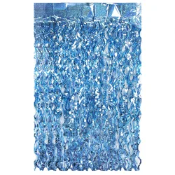 Aqua Fantasy Tassel Rain Curtain - Shimmering Ocean - Themed Wall Decor (Wave laser blue 1x2M)