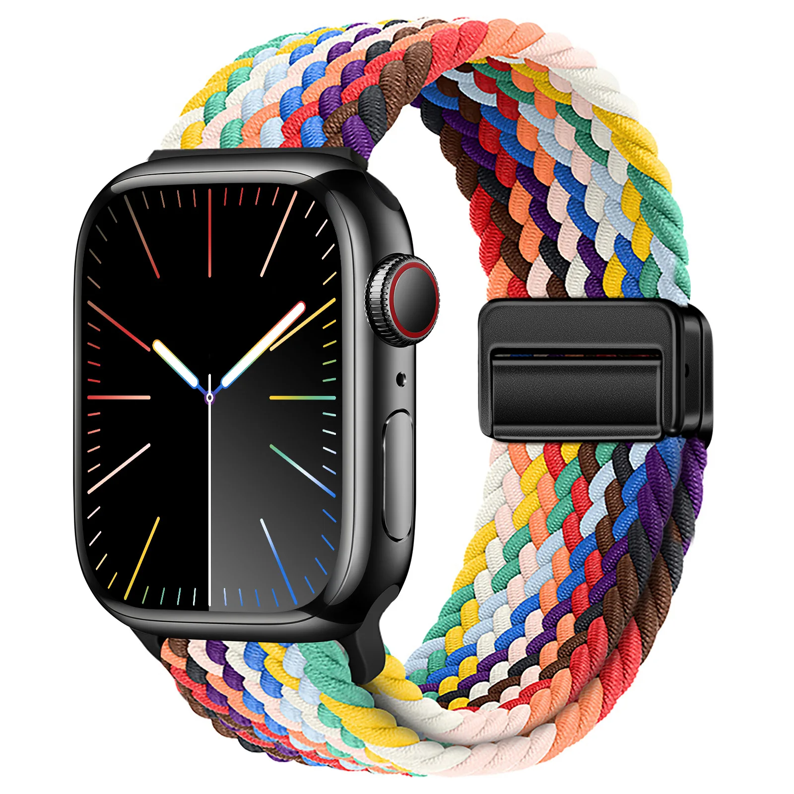 

Nylon Braid Strap For Apple Watch Band 44mm 40mm 45mm 49mm 41mm 38 Magnet Magnetic Buckle Bracelet iWatch Series se 7 3 5 6 8