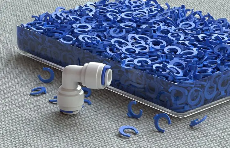 S2d033b44059f4c2d98341387654f566dB 1/4 ''3/8" niebieski klip c-ring zacisk do węża szybki złącze rur RO Water Aquarium System odwróconej osmozy części filtra