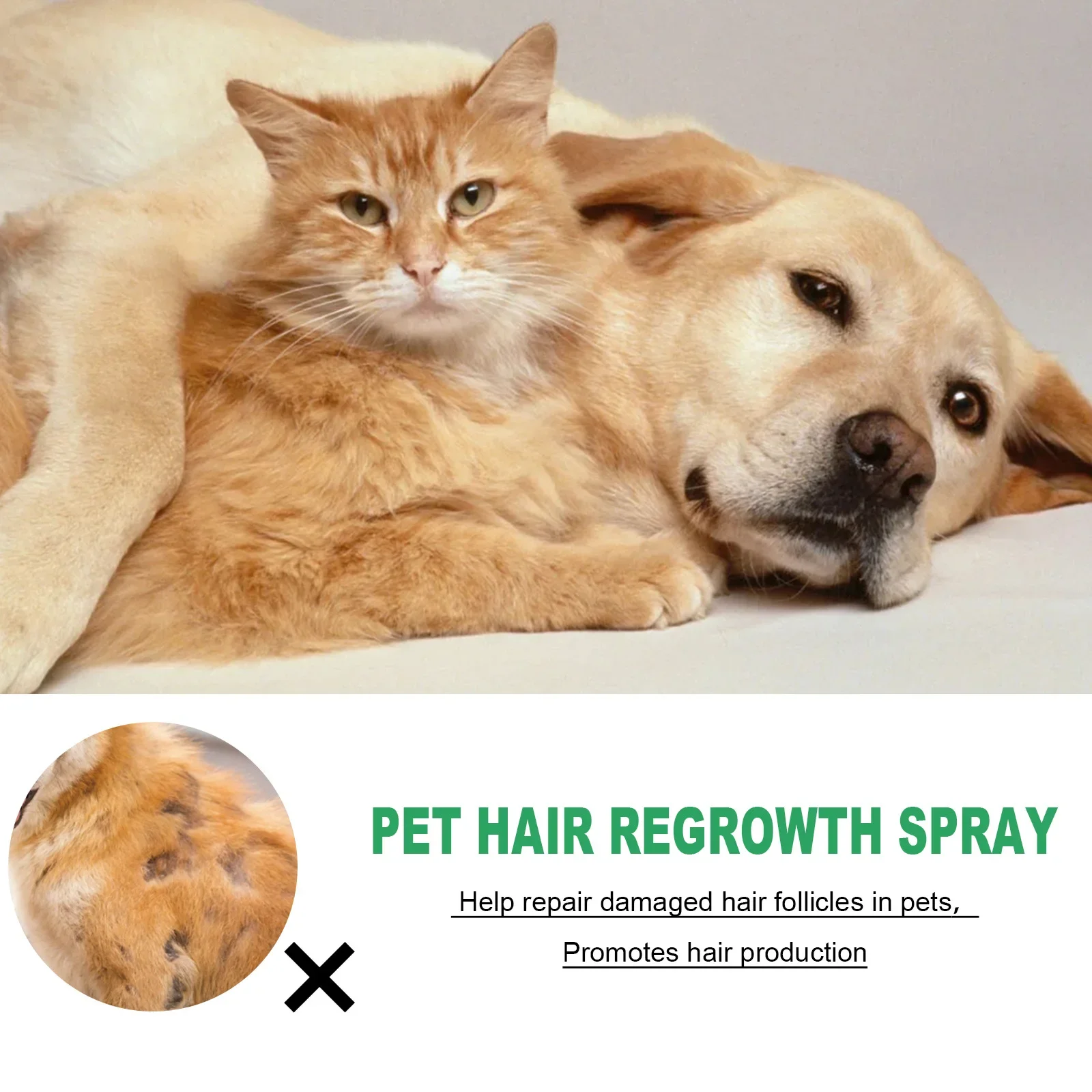 Yegbong Pet Hair Enhancer, Cat and Dog Hair Conditioning Repair Damaged Follicle Loss Care Spray