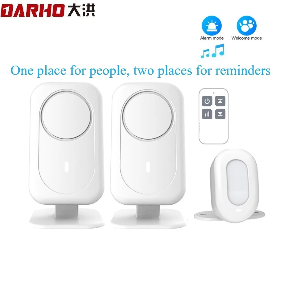 

Darho Wireless DoorBell Burglar Alarm Door Chime Shop Store Home Security Protection Welcome Smart Anti Theft Doorbell