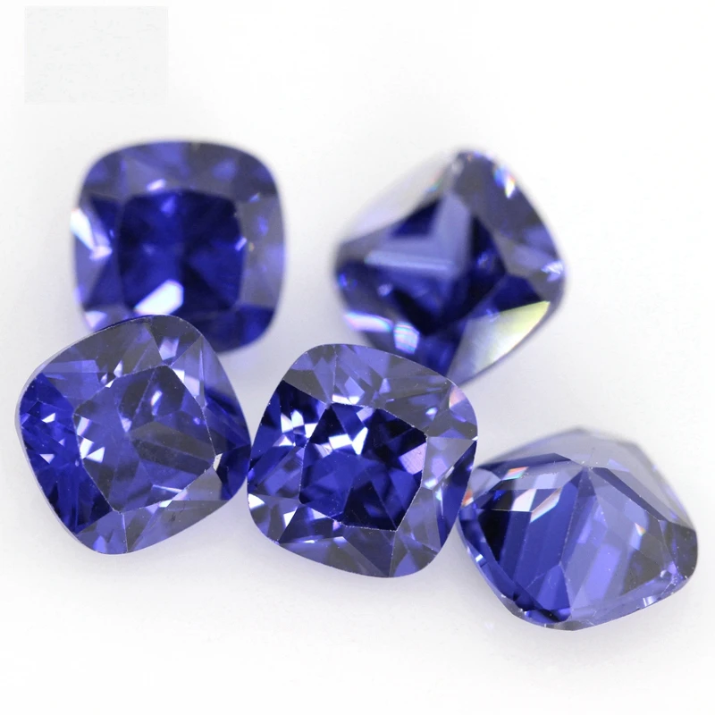 Large Natural Tanzanite Blue Sapphire Gem 12.0mm 6.0Cts Cushion Cut VVS Loose Gemstone For Jewelry DIY images - 6