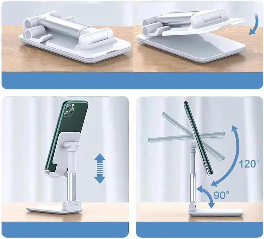 Sleek Aluminum Adjustable Desk Phone Stand