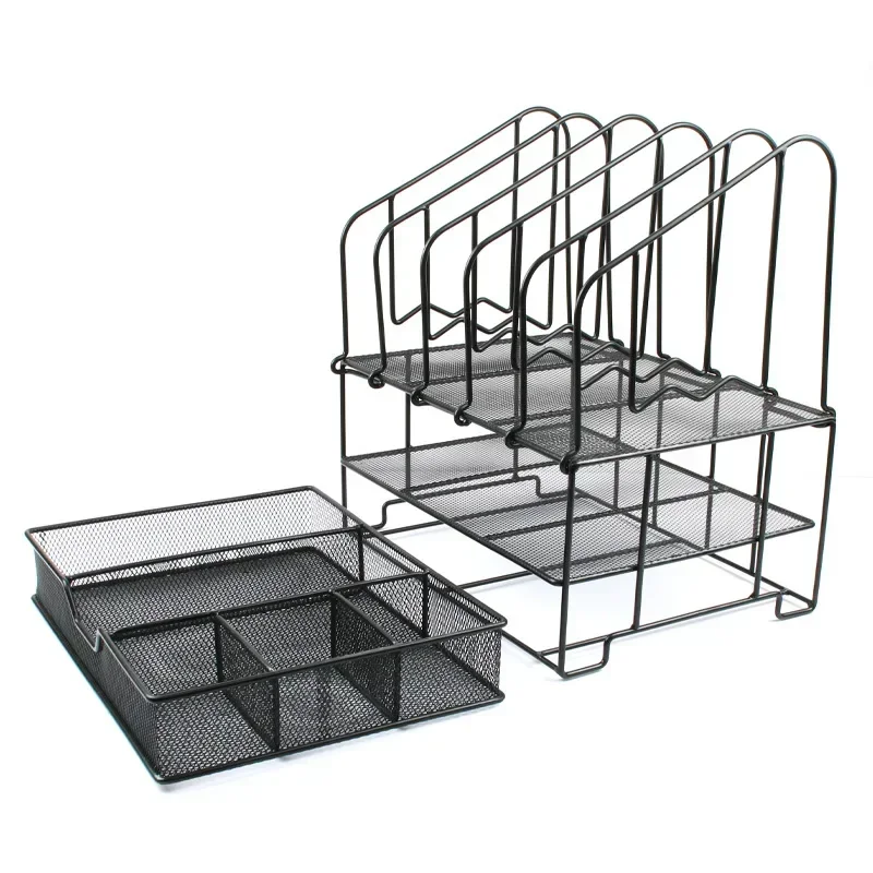 Desks, bookshelves, student folders, shelves, office supplies, desktop organizers