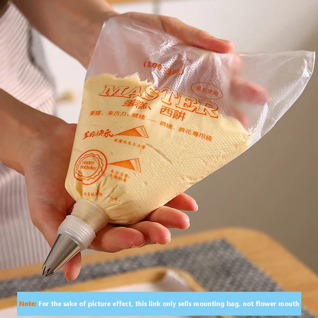 100Db/Táska Eldobható Csővezeték Táska Jeges Fúvóka Fondant Torta Dekorációs Tészta Jegesedés Fúvókák Kis Nagy Méretű Szerszámok - Image 4