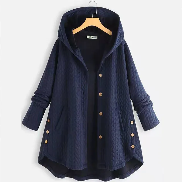 2025 nouvelles femmes coton manteaux dames Patchwork bouton vestes femme tricoté en peluche manteau à capuche haut vêtements d'extérieur sur mesure T-Shirts 1