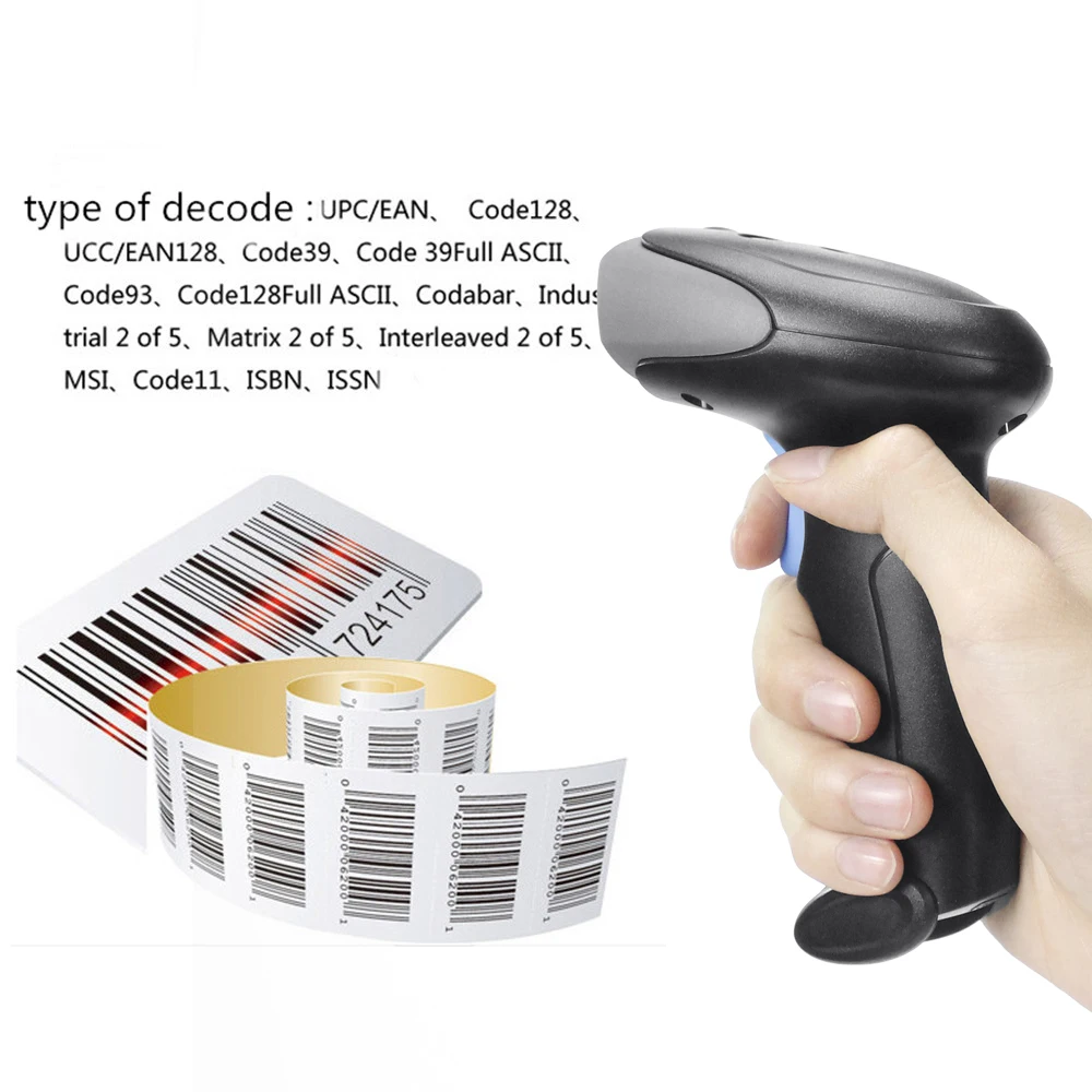 WB-2D Bluetooth 2D Barcode Reader And W QR 2.4G Wireless Wired Handheld Barcode Scanner USB Support Mobile Phone iPad