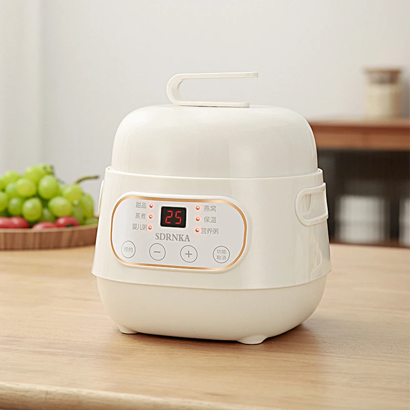 

Household Stew Electric Stew Pot 1L Ceramic Automatic Electric Stew Cooker Intelligent Porridge Soup Pot Slow Cooker 220V