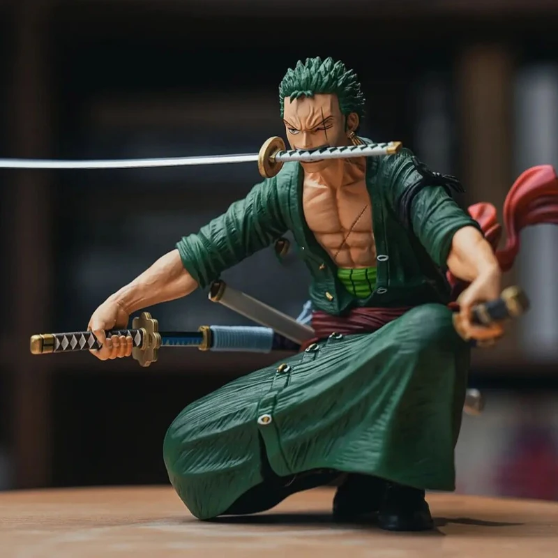 

One Piece GK фигурка, приседающая, осанка ророноа Зоро, статуя из ПВХ, экшн-фигурка, аниме, искусственная детская игрушка