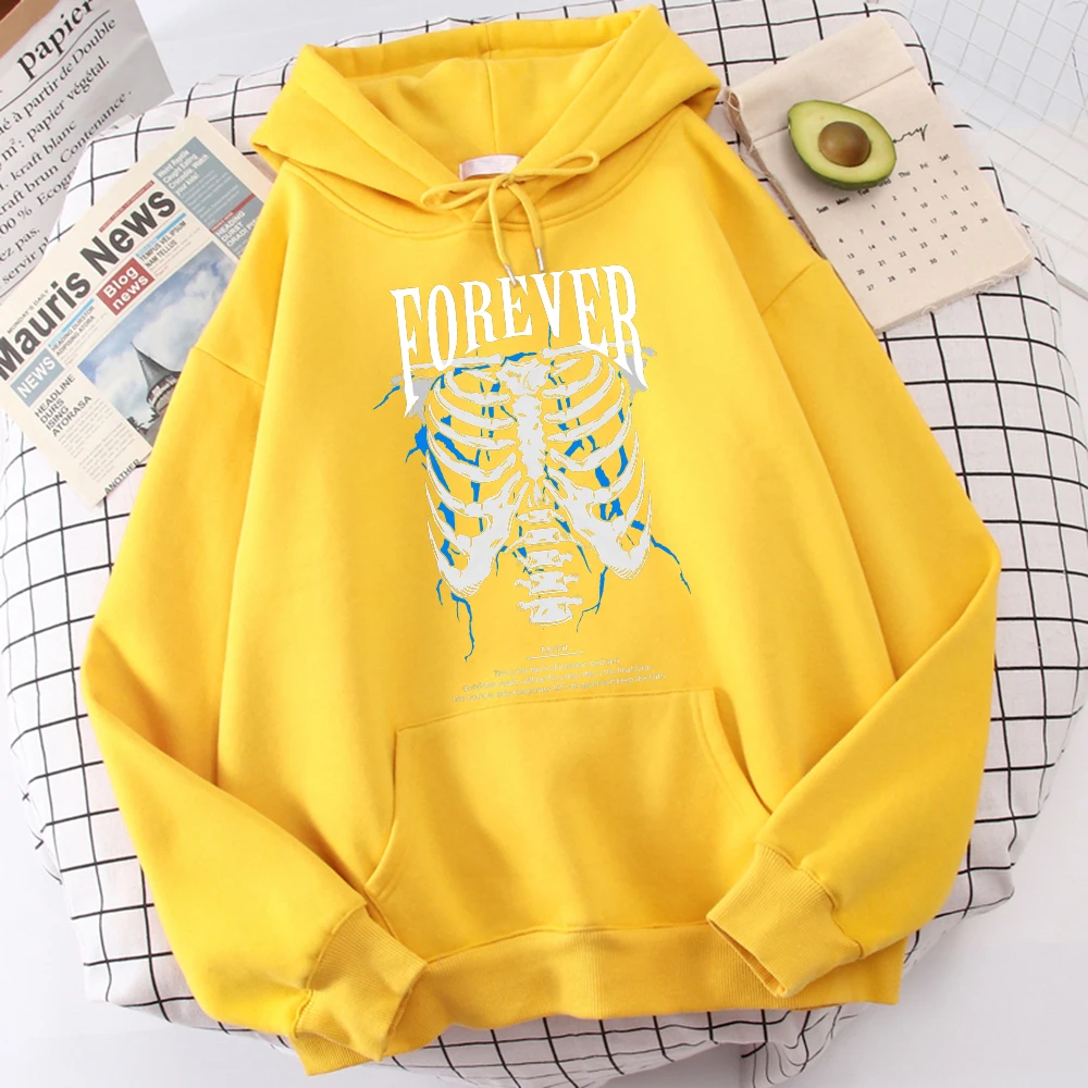 

Lightning Skeleton Horror Print Hoodies Men'S Hip Hop Graphic Sweatshirt Casual Shoulder Drop Clothes Retro Hat Rope Hoodie Mens