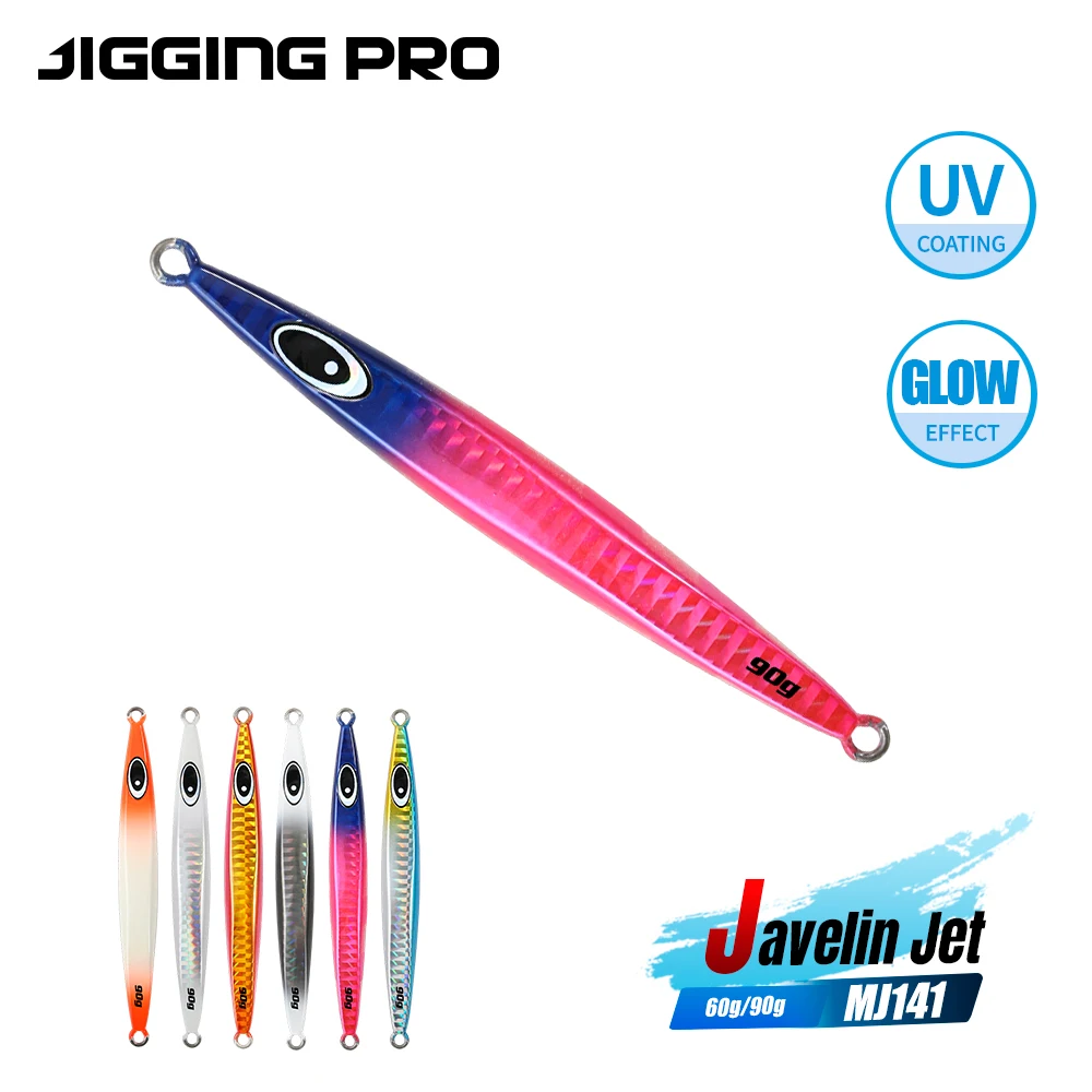 JIGGING PRO Javelin Jet 60g 90g Metall-Jig Aerodynamischer Weitwurf-Köder für Uferangeln Salzwasser-Köder für Blaufisch Bonito Makrele