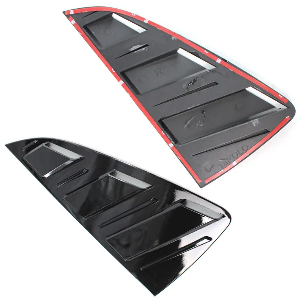 Pair Car Rear Window Shutter Cover Trim For Volkswagen VW Polo MK5 6R 6C 2011-Rear Quarter Panel Side Window Louver car rear window cover,car side window louver