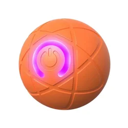 Interactive Rechargeable Auto - Moving Dog Toy Ball - Two Modes Pet Entertainment Supplies (Orange)