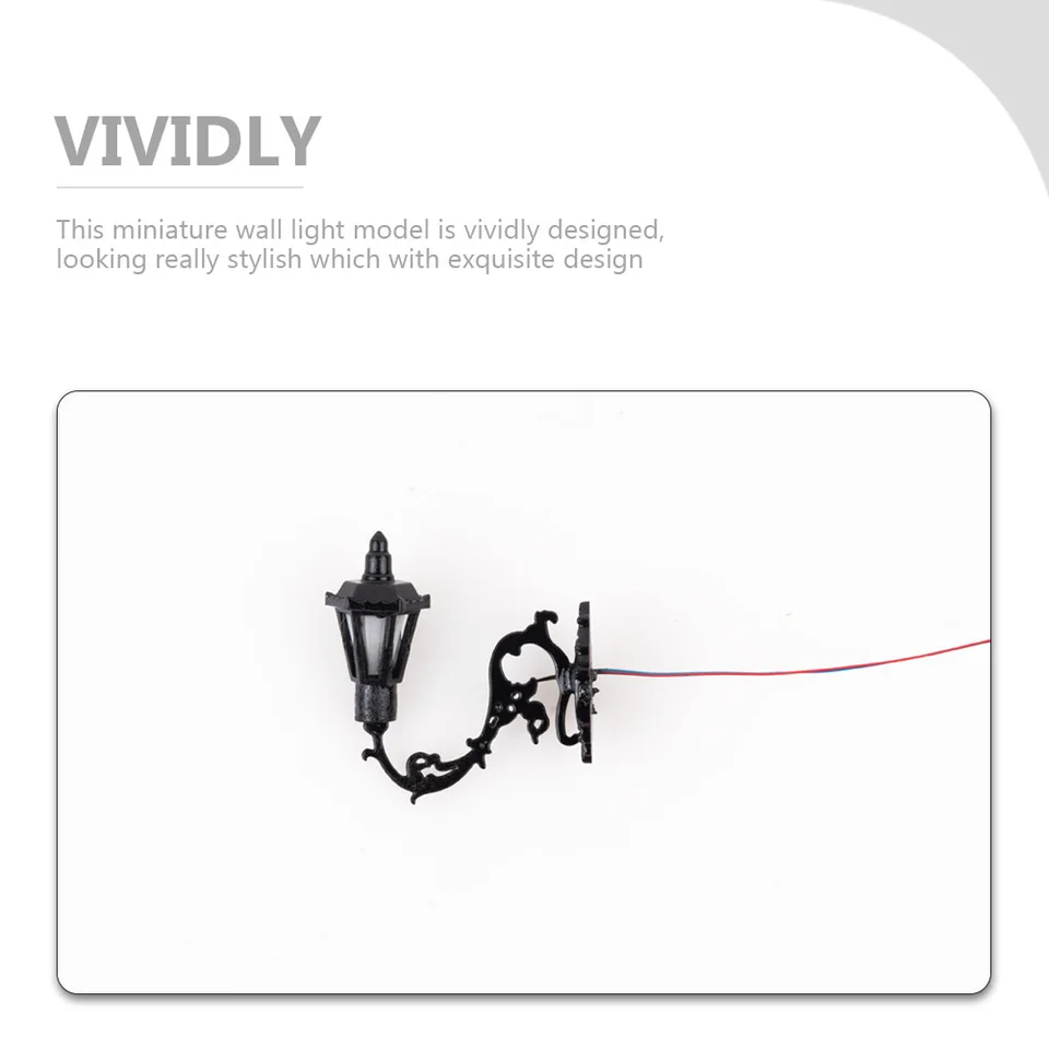 Angoily Lot De 2 Mini Lampes Murales Réalistes Modèle De Lampe De Table En Sable Design Unique Pour Décoration De Mini Maison 4 Pièces