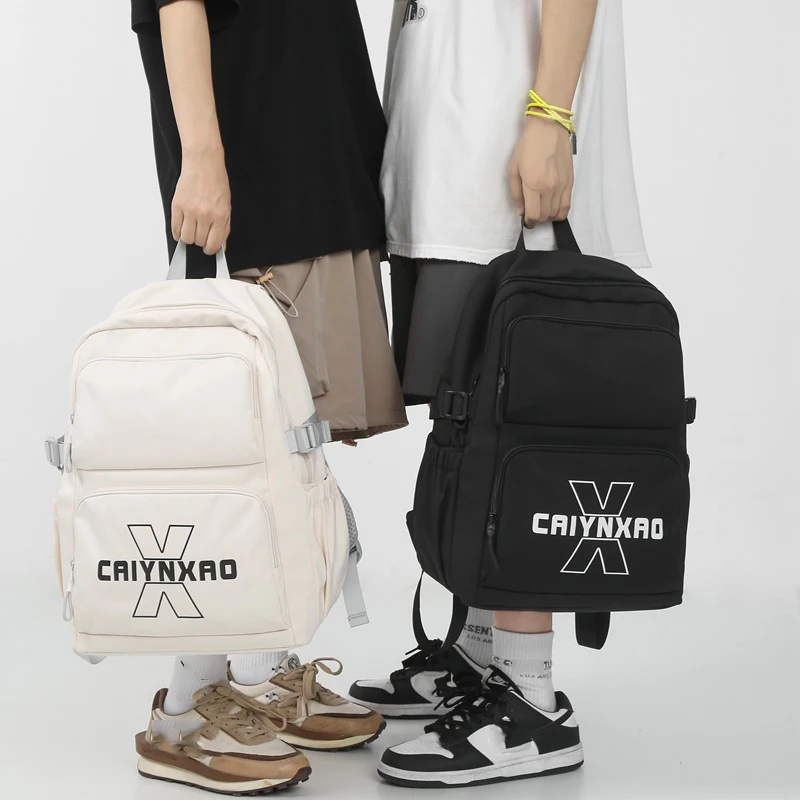 Men Women's Waterproof Couple Backpack Light 14 15 Inch Laptop Backpack Simple School Bag For Boys Girls