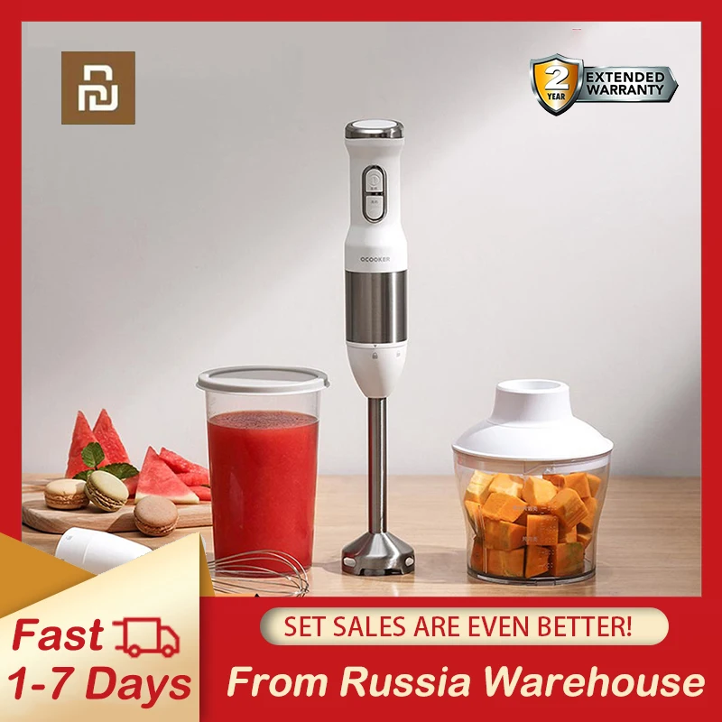 

QCOOKER CD-HB01 Electric hand Blender Kitchen Portable Food Processor mixer juicer Multi function Of Quick Blender Mixer
