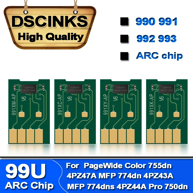 Per Hp 990X 991X 992X 993X Chip Arc Per Hp Pagewide Color 755Dn 4 Pz47A Mfp 774Dn 4 Pz43A Mfp 774Dns 4 Pz44A Pro 750Dn Y3Z44D 750Dw