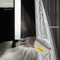 Blackout Soundproof Warm Curtains for Living Room Bedroom Thickened High Quality Windproof Noise Reduction Window Screen Custom 1