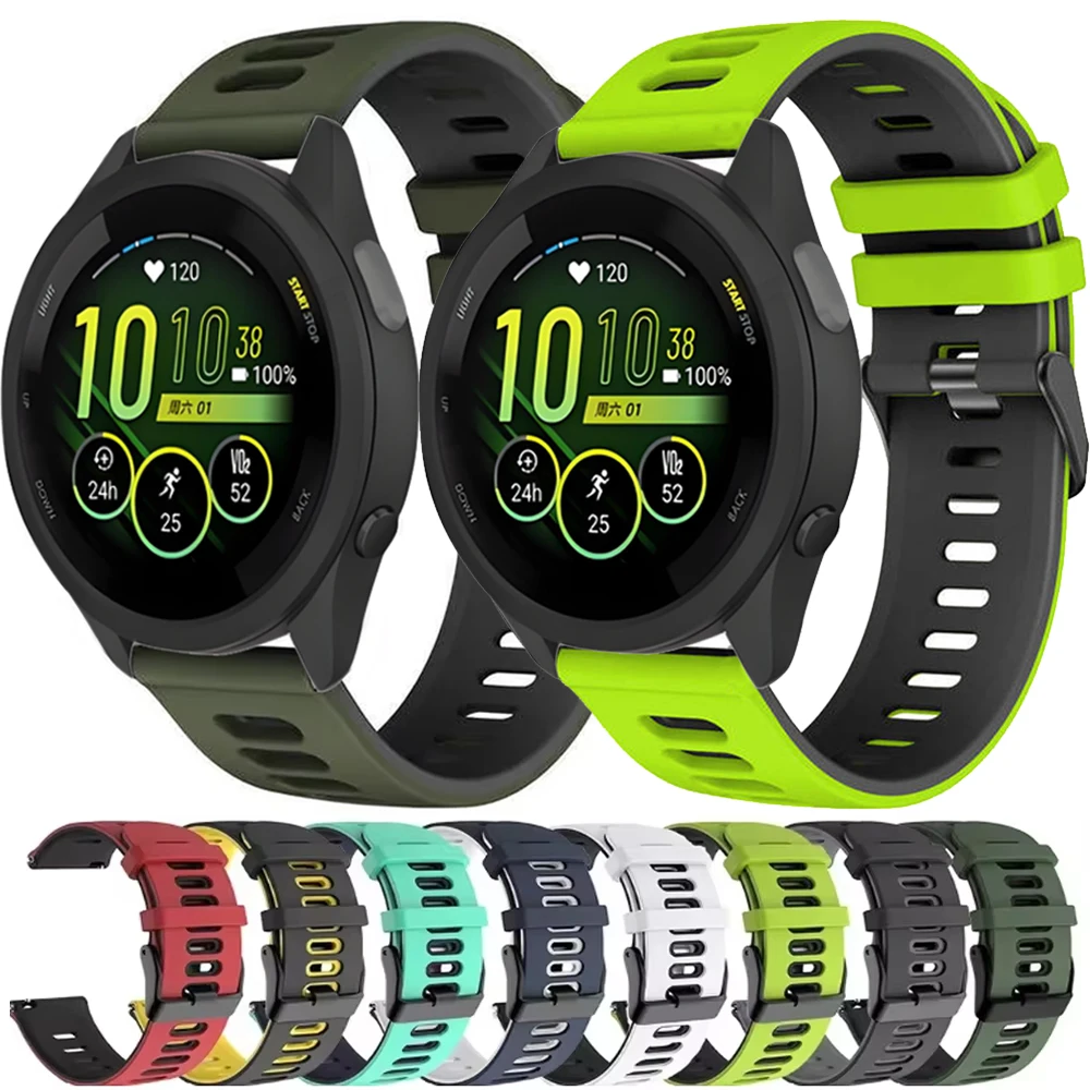 Dual-Color Silicone Wristband - 20mm/22mm Strap