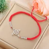 Dawapara – Bracelet à breloques avec nœud de sorcière pour femmes, amulette de Protection des nœuds celtiques, chaîne de perles en acier inoxydable, bijoux Wiccan de sorcellerie