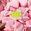 1-60pcs Triangle Velvet Powder Puff Soft Washable Sponge Black Pink Cosmetic Puffs Loose Powder Facial Beauty Makeup Accessories 1