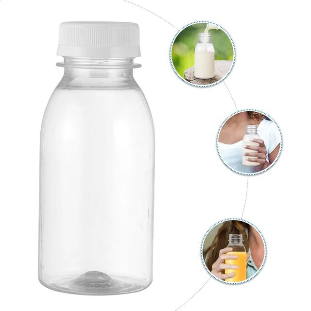 10 Pcs Pudding Bottle Fresh Milk Yogurt Beverage Plastic Drink Pitcher Lid  Transparent Water Mini Fridge Container - AliExpress