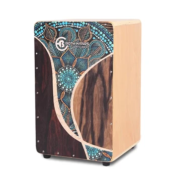 Solid Wood Cajon Drum Box Adult Beginners Hand Drums Portable Travel Cajon Drum Home Stage Performance Percussion Instrument